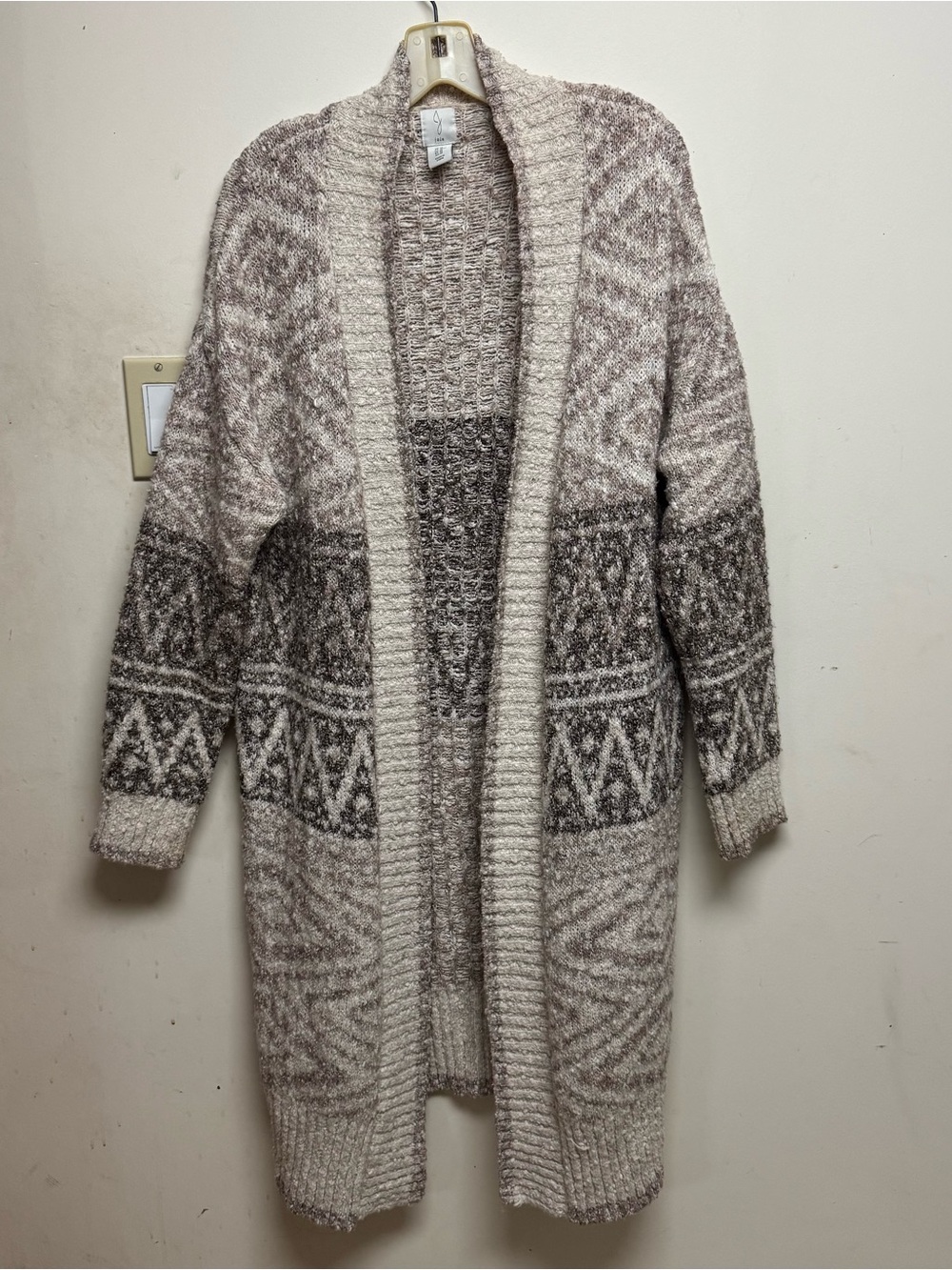 Joie Aztec Print Open Front Long Cardigan Duster Boho Western Women's Size: M